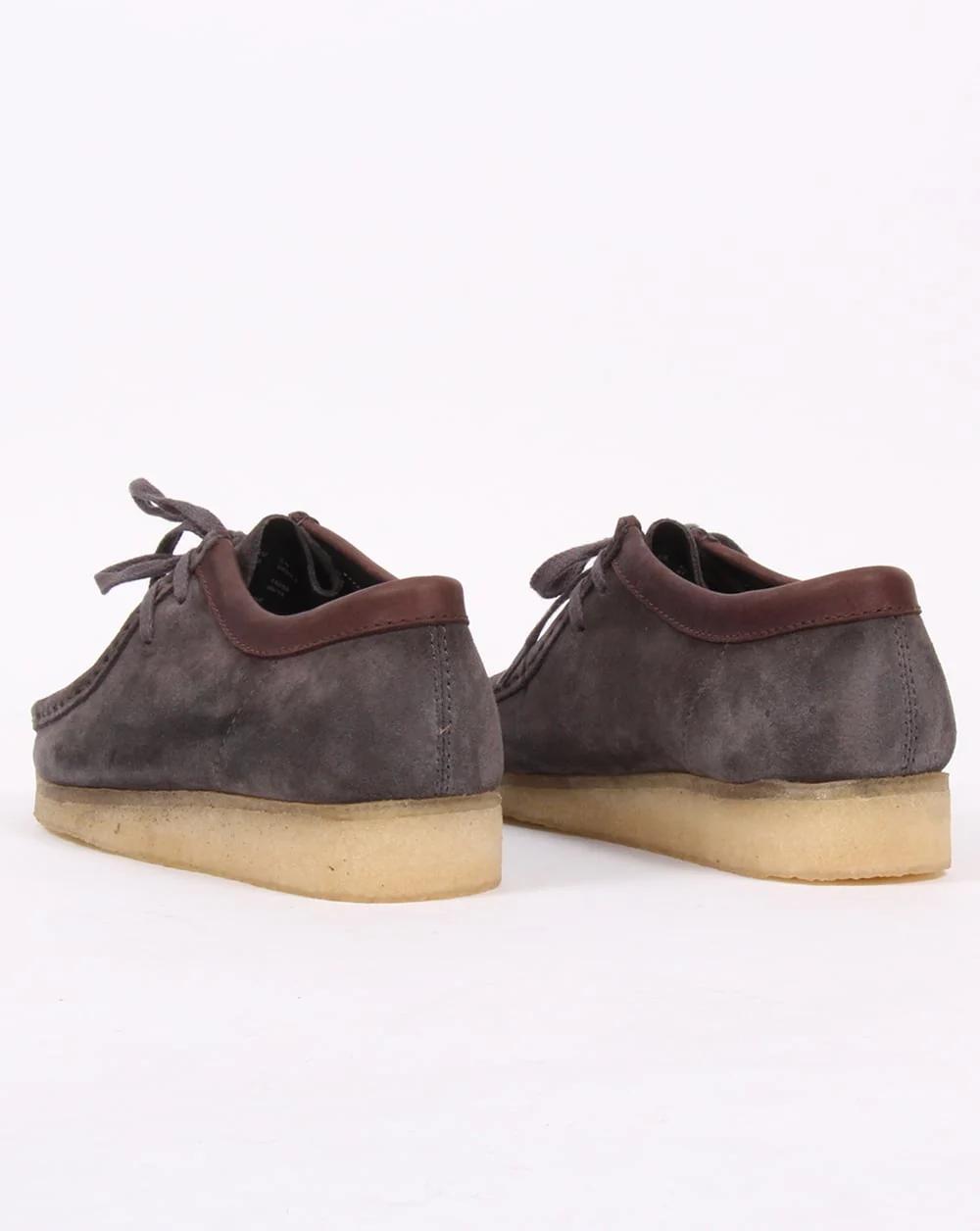 Clarks Originals Wallabee Shoes Charcoal Suede - Image 3