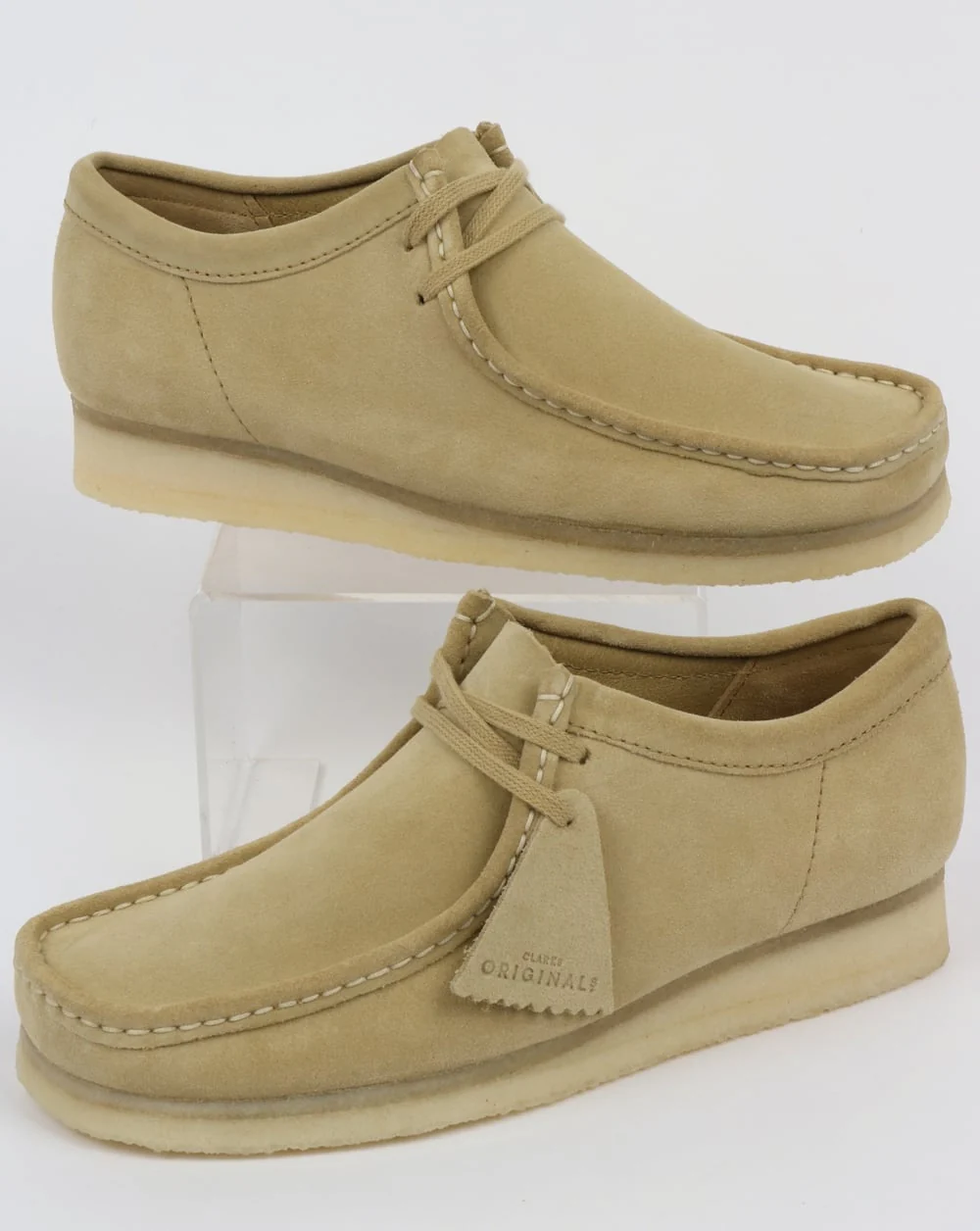 Clarks Originals Wallabee Suede Shoes Maple - Image 3