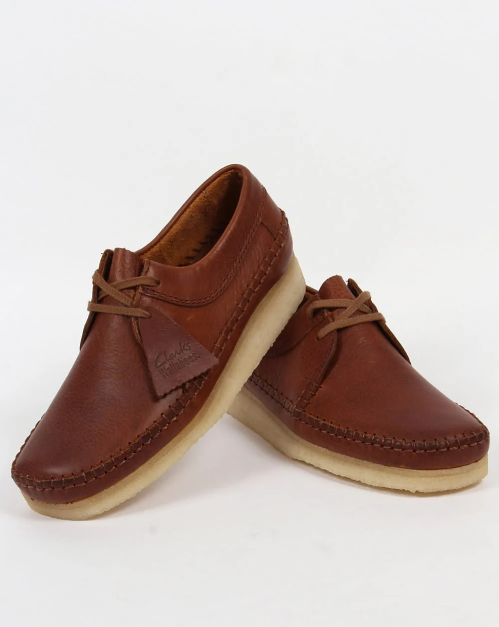 Clarks Originals Weaver Shoes Tan Leather - Image 3