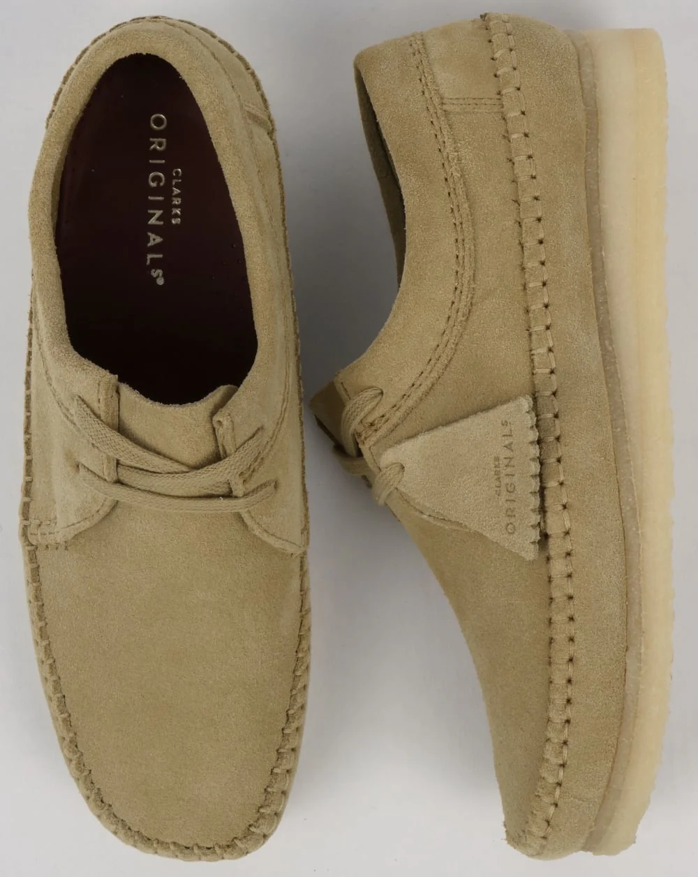 Clarks Originals Weaver Suede Shoes Maple - Image 2