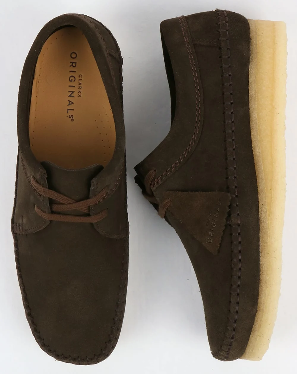 Clarks Originals Weaver Suede Shoes Peat - Image 2