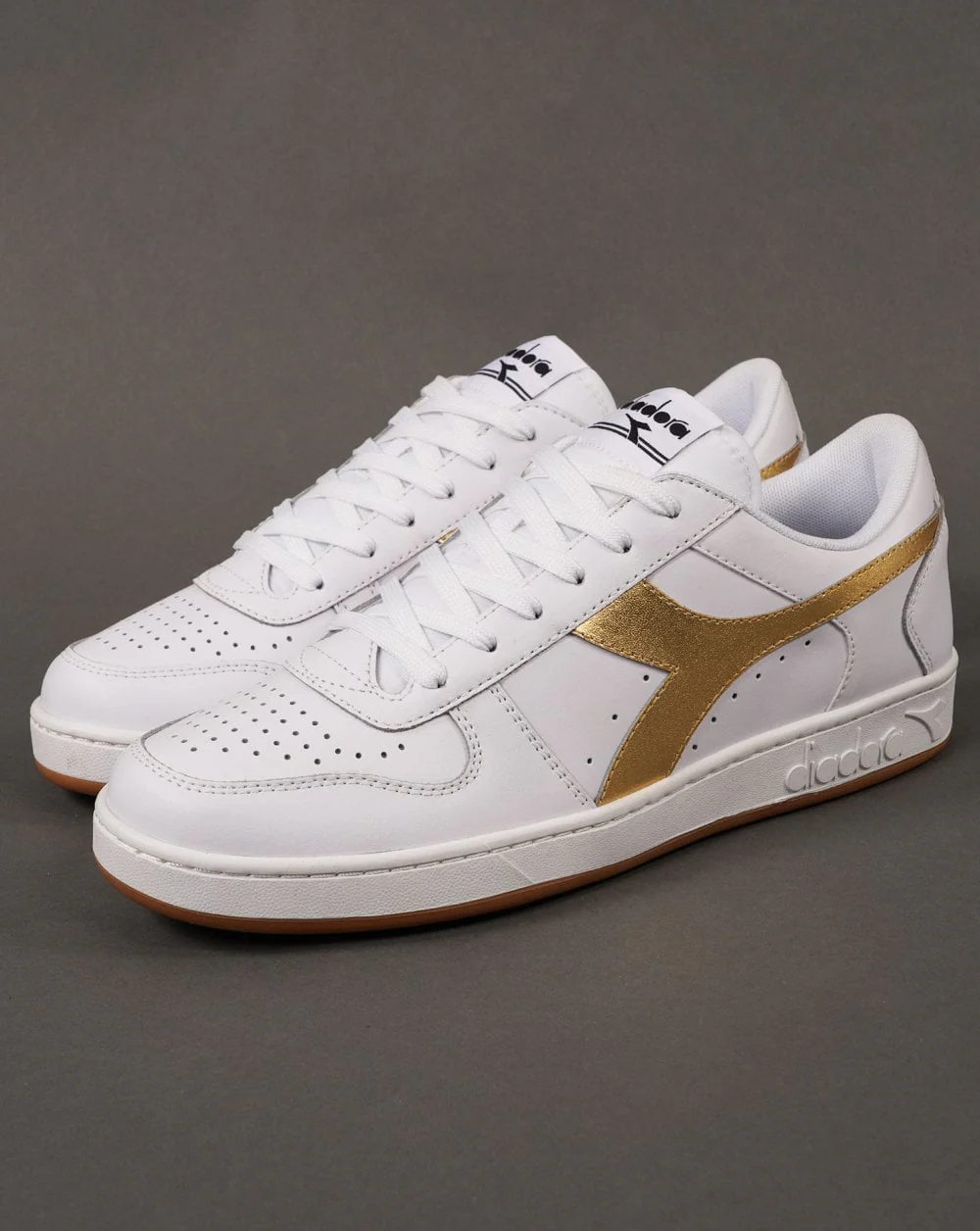 Diadora 80s MB Elite Trainer White/Gold - Image 3