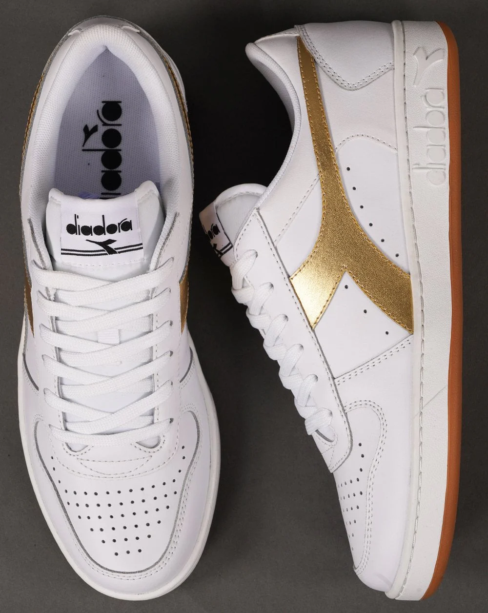 Diadora 80s MB Elite Trainer White/Gold - Image 4
