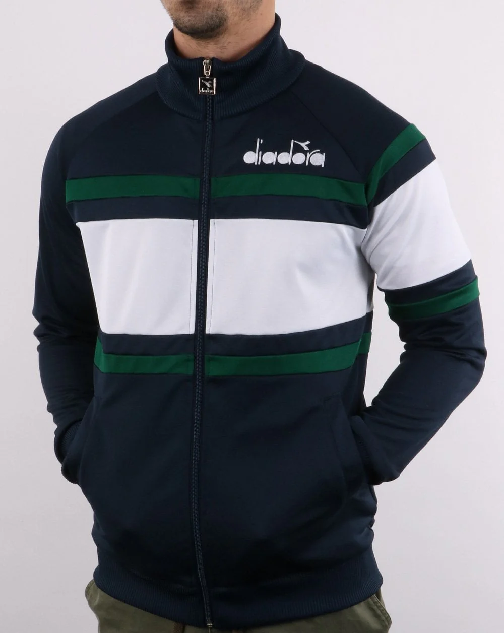 Diadora 80s Track Top Blue Night/optical White - Image 3