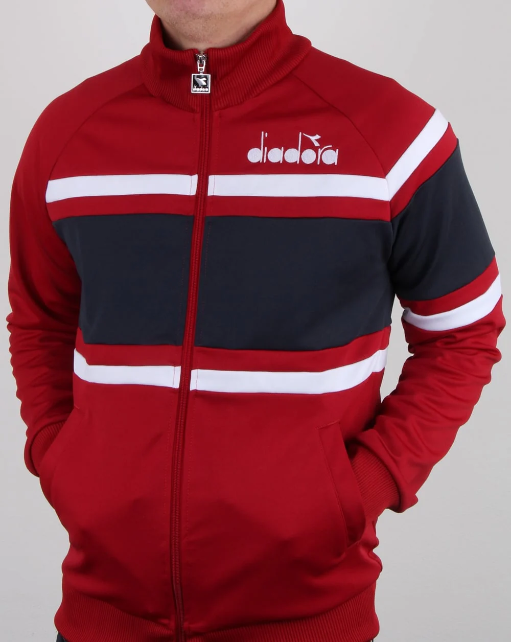 Diadora 80s Track Top Red/Blue - Image 3