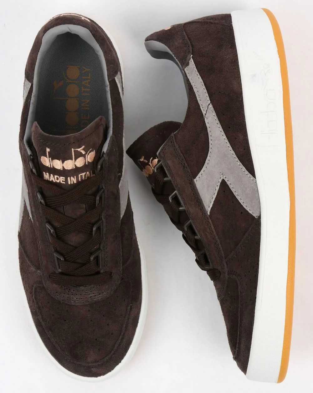 Diadora B Elite Italia Suede Trainers Brown - Image 2