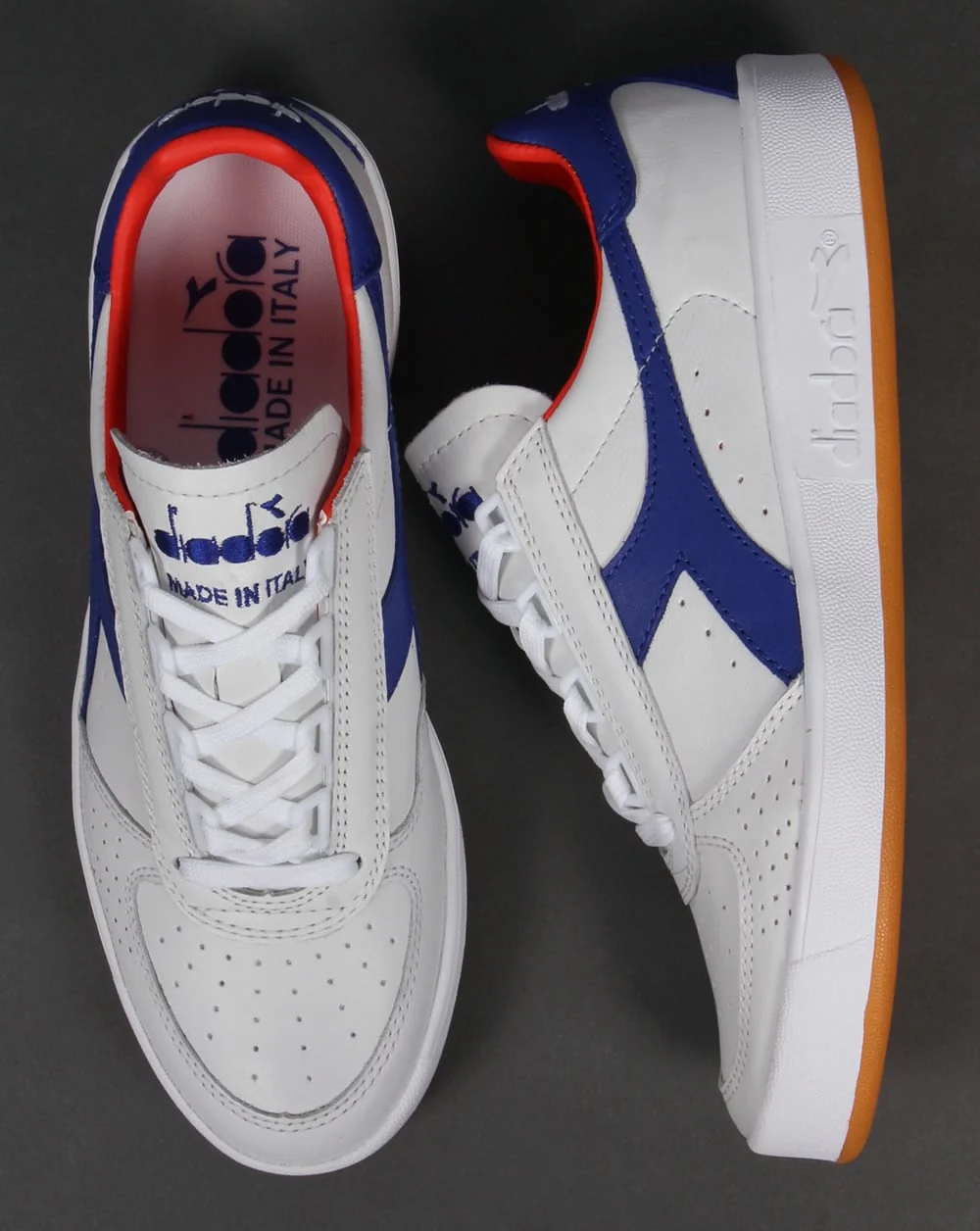 Diadora B. Elite Italia Trainers White/Clematis Blue - Image 2