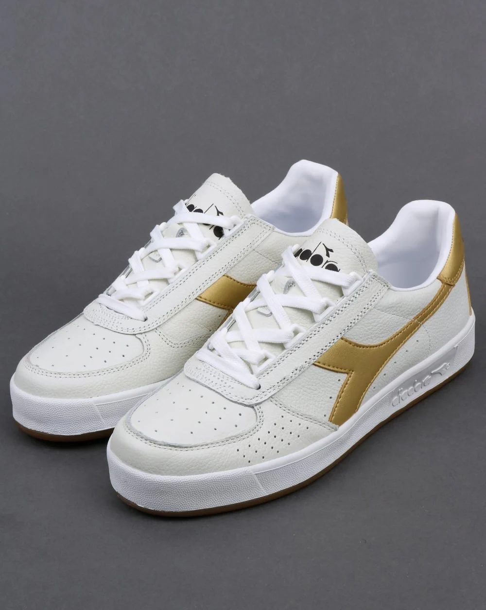 Diadora B. Elite L Trainers White/Gold - Image 3