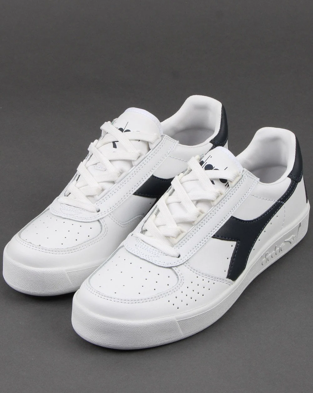 Diadora B. Elite Trainers White/Denim Blue - Image 3