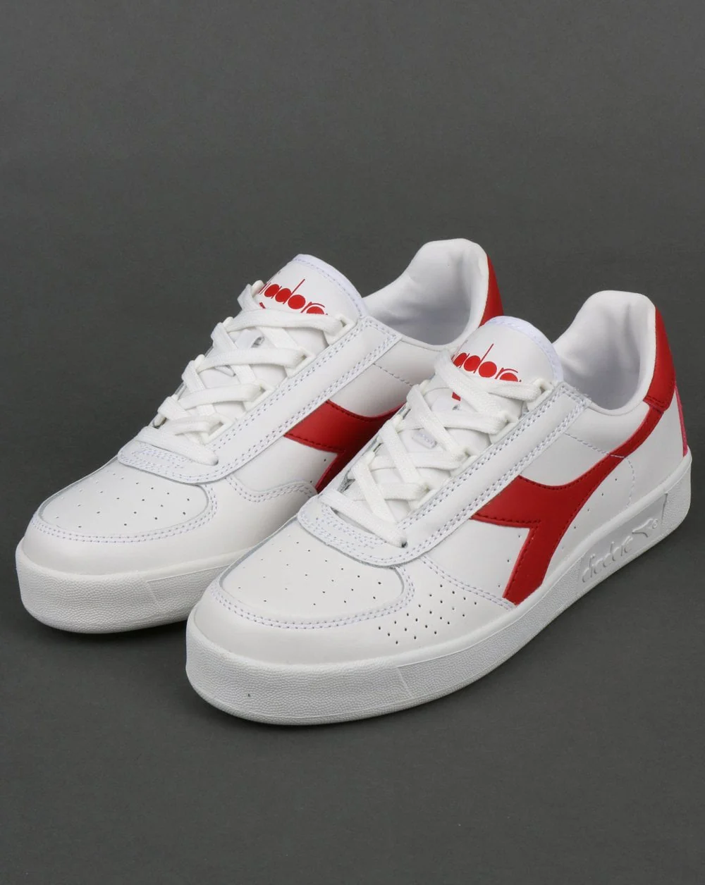 Diadora B. Elite Trainers White/Ferrari Red - Image 3