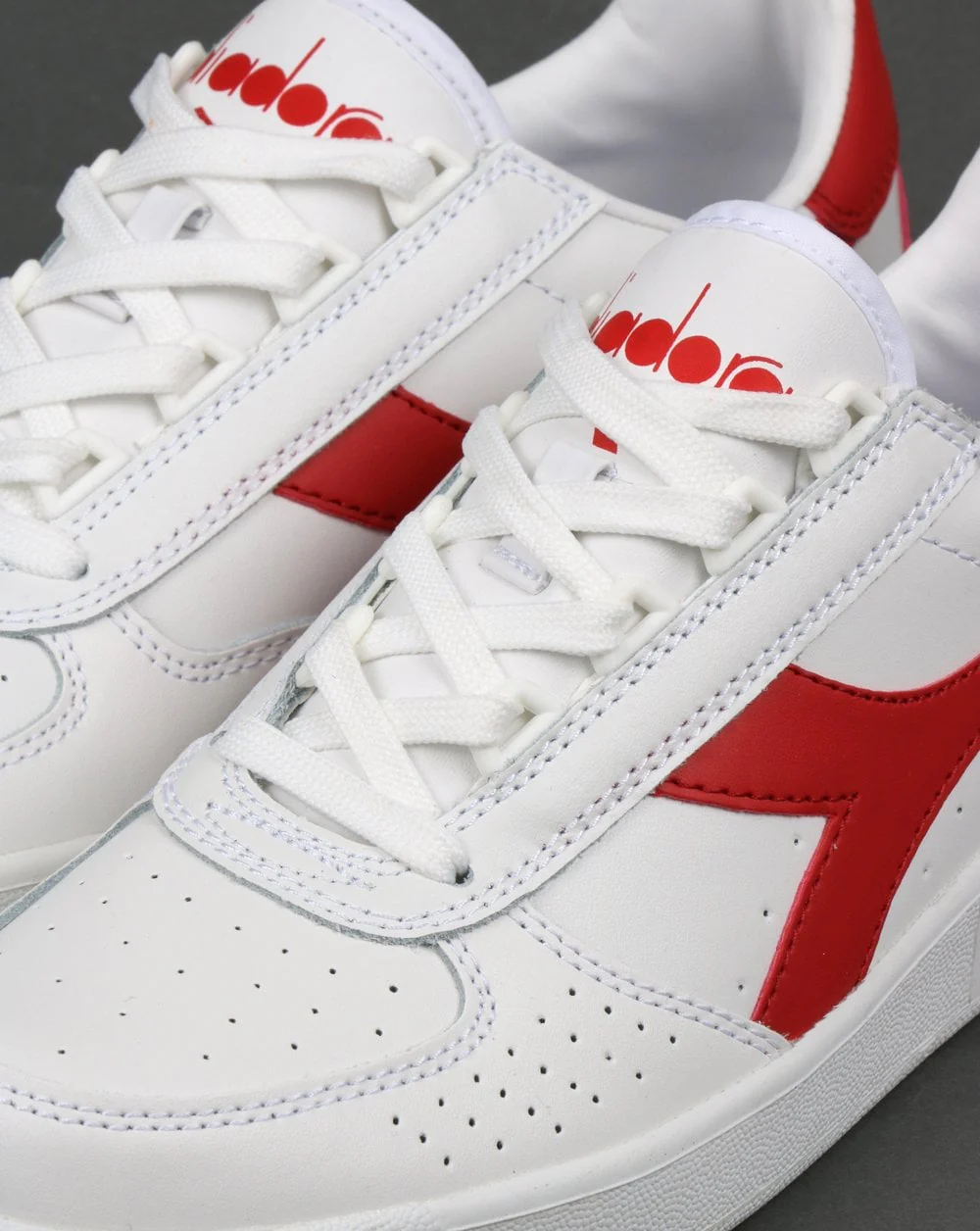 Diadora B. Elite Trainers White/Ferrari Red - Image 4