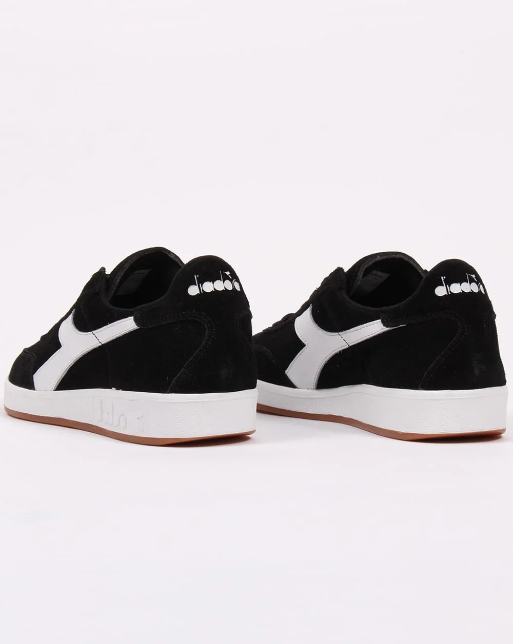 Diadora B Original Suede Trainers Black/white Gum - Image 3
