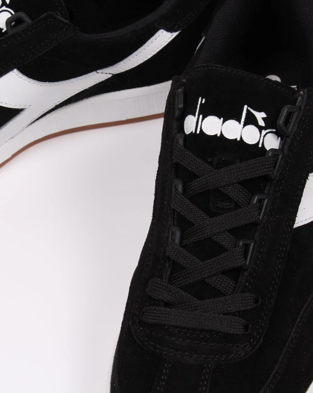 Diadora B Original Suede Trainers Black/white Gum - Image 4