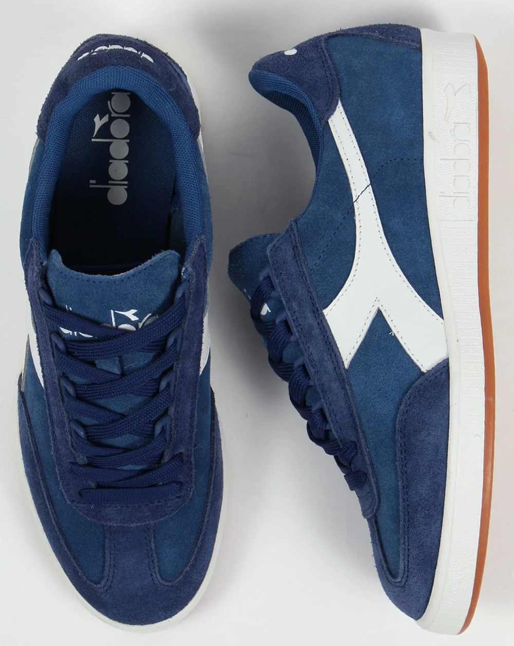 Diadora B Original Suede Trainers Navy/White Gum - Image 2