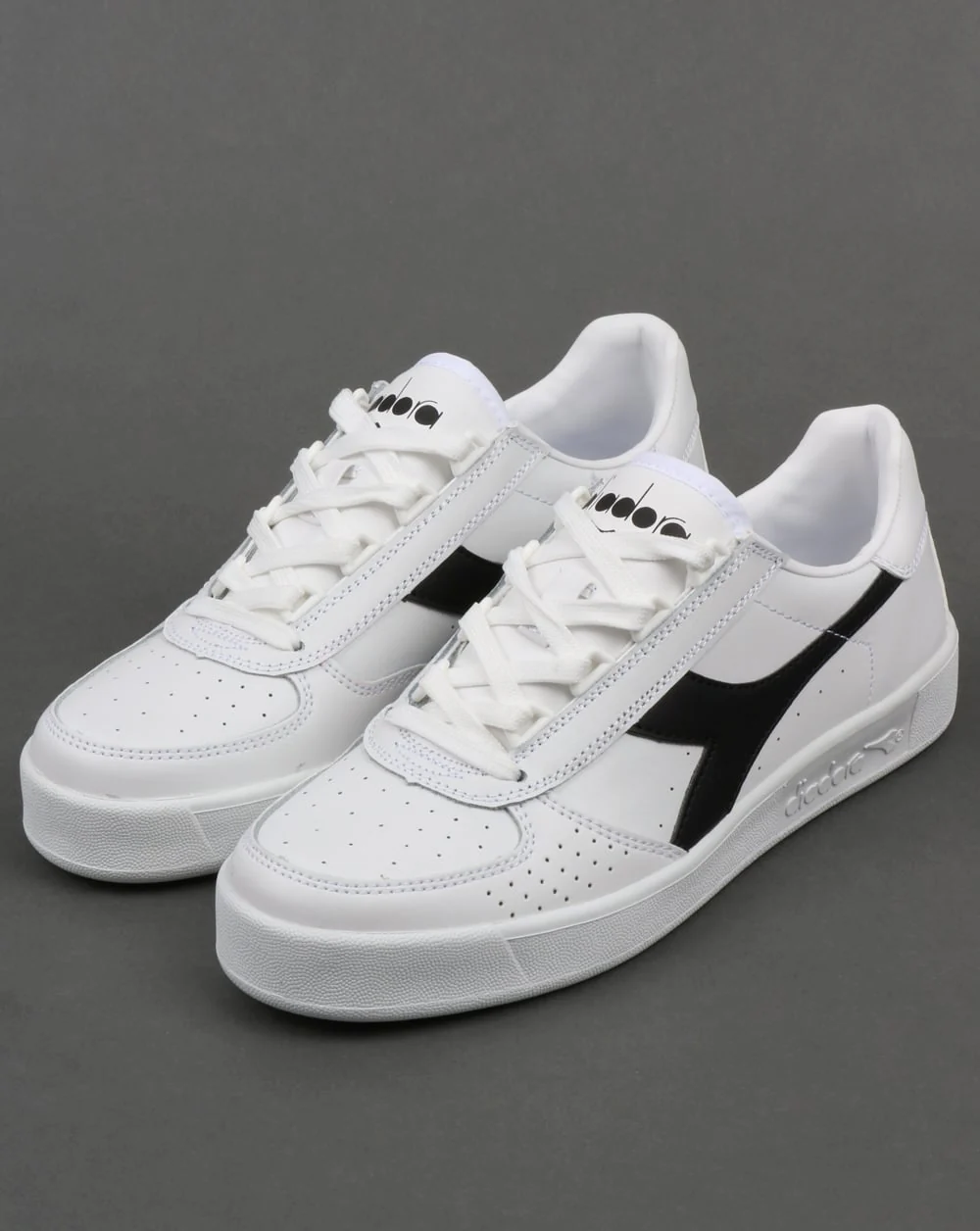 Diadora Borg Elite Trainers White/White/Black - Image 3