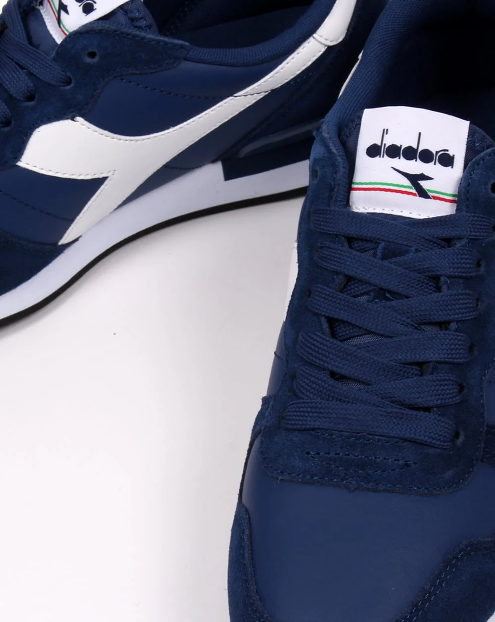 Diadora Camaro Leather Trainers Navy/white - Image 4