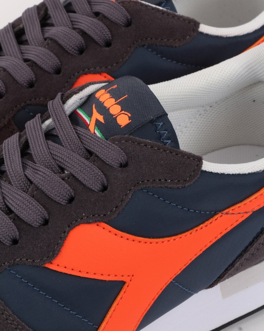 Diadora Camaro Trainers Navy/Dark Grey/Orange - Image 3