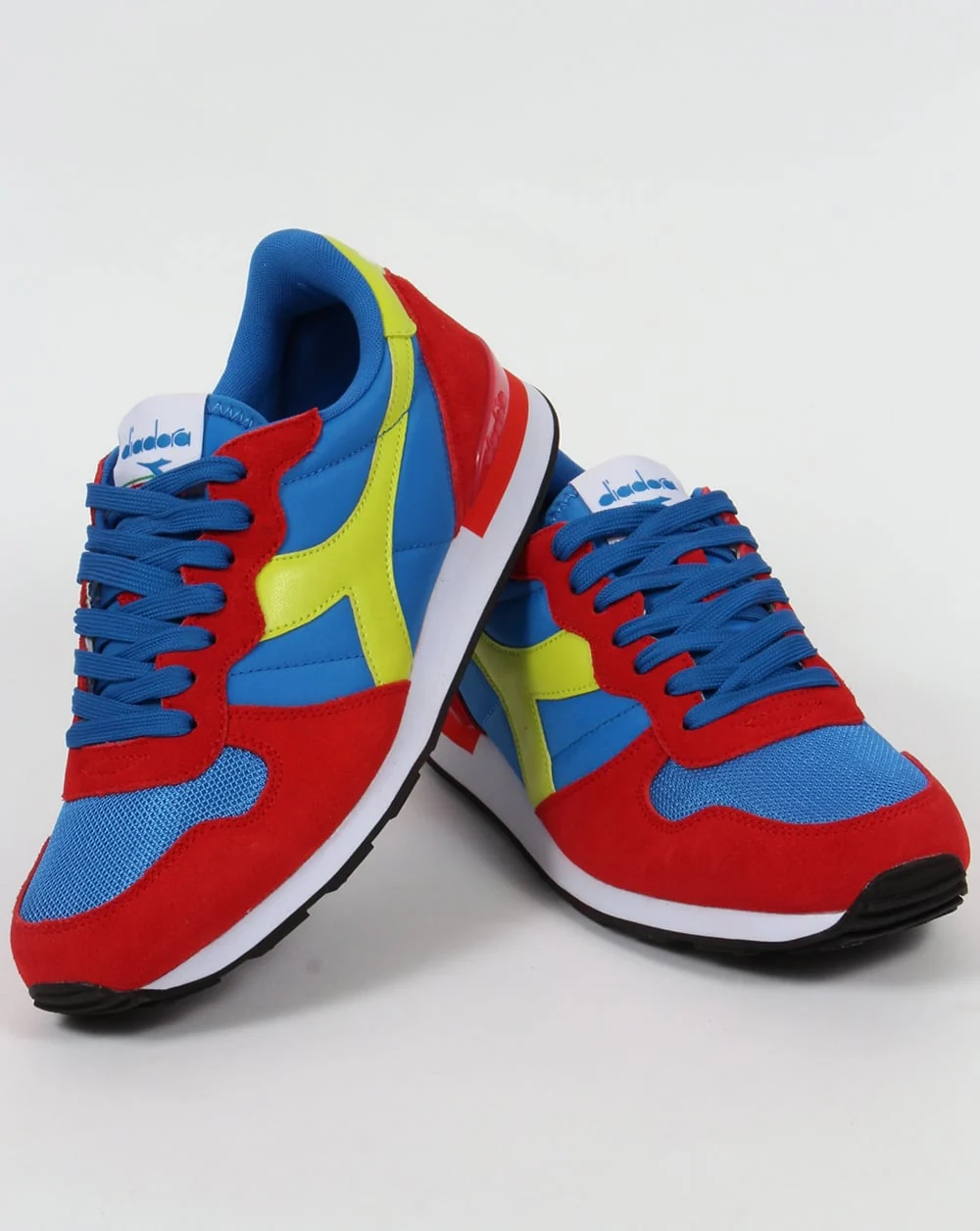 Diadora Camaro Trainers Red/Blue/Yellow - Image 4