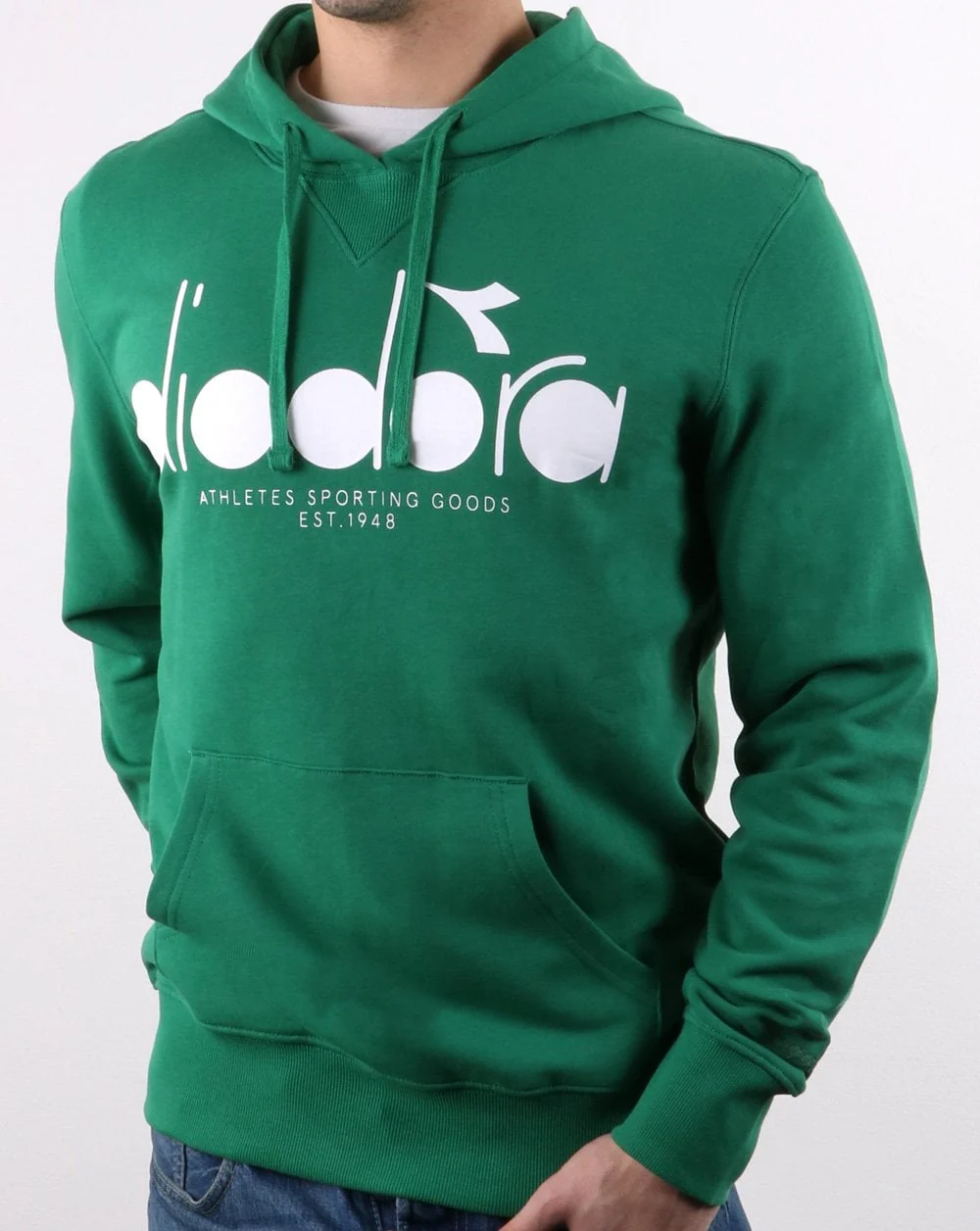 Diadora Logo Hoodie Verdant Green - Image 2