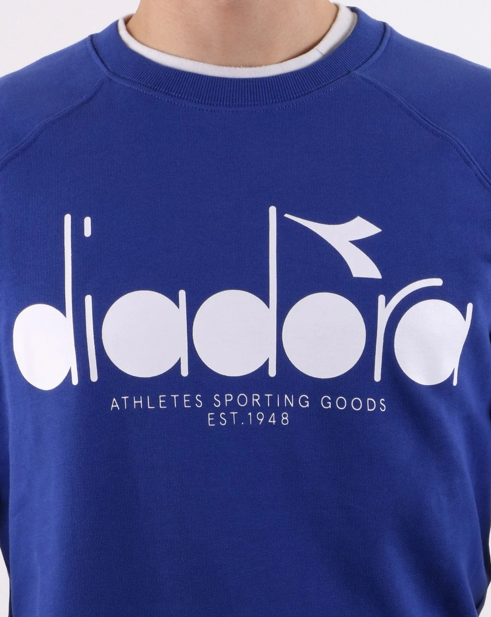 Diadora Logo Sweatshirt Blue Ultramarine - Image 3