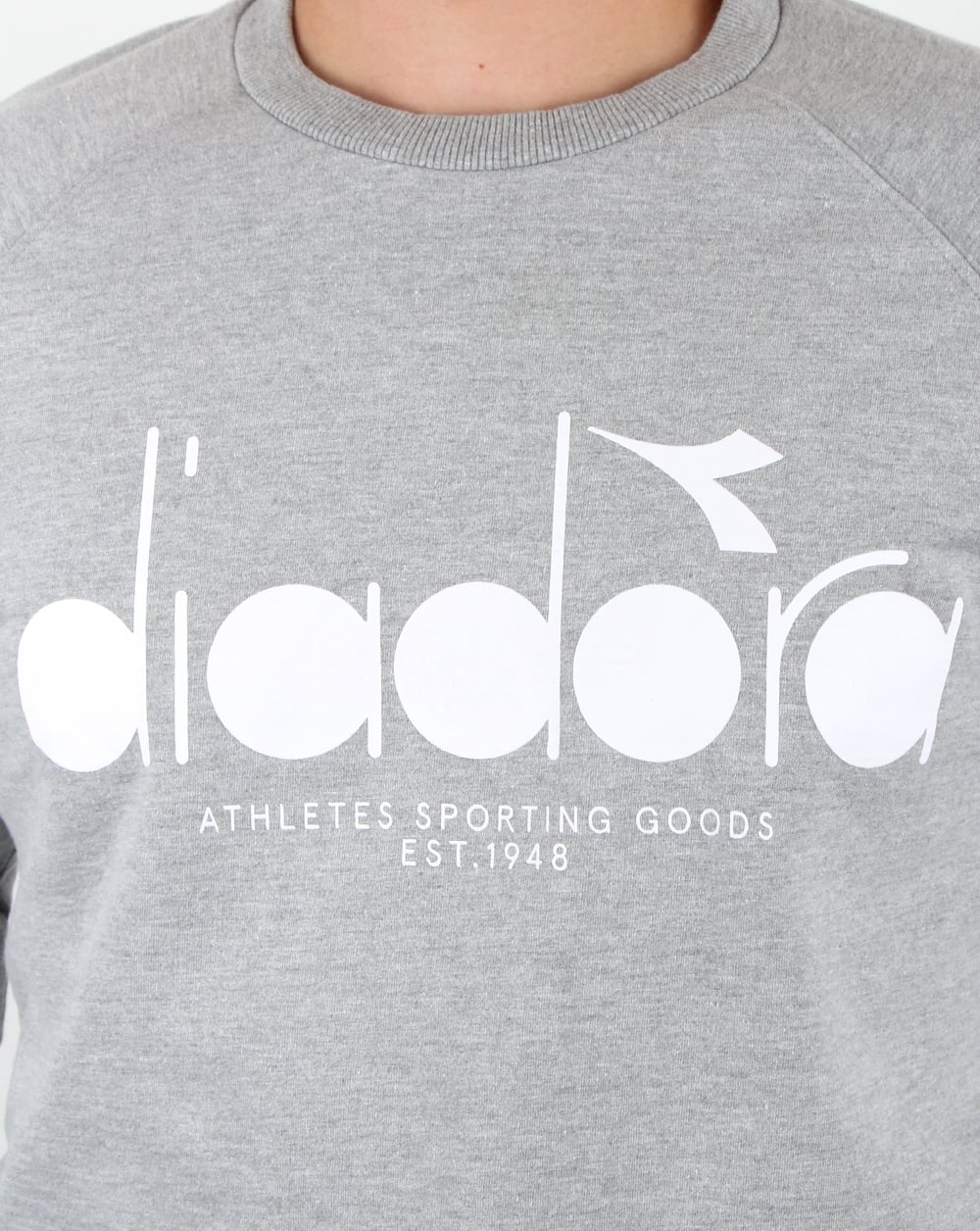 Diadora Logo Sweatshirt Grey Melange - Image 2