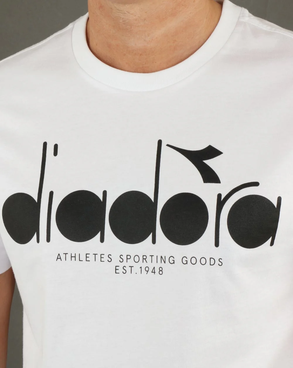 Diadora Logo T-shirt White Big Logo - Image 2