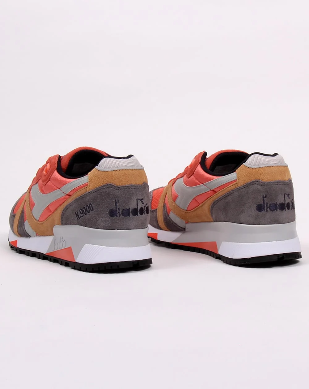 Diadora N9000 Nyl Ii Trainers Coral/grey - Image 3