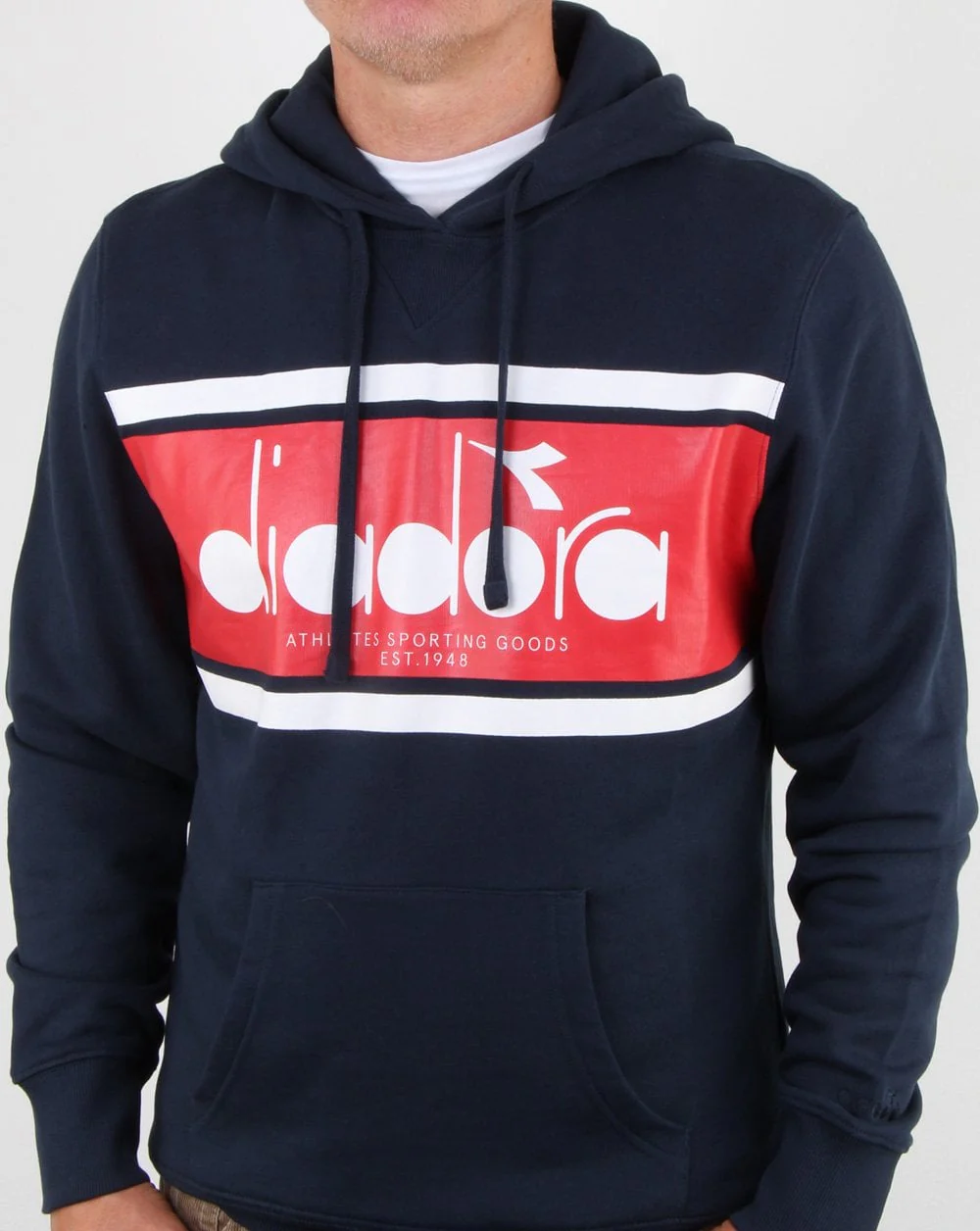 Diadora Spectra Hoodie Blue Denim/white/Red