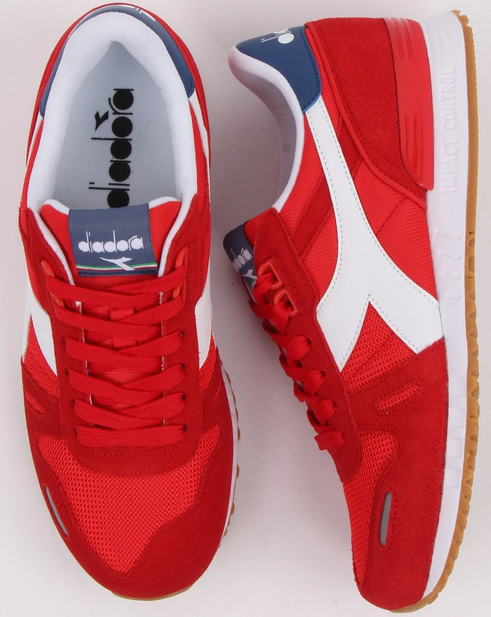 Diadora Titan II Trainers Red/Navy - Image 2