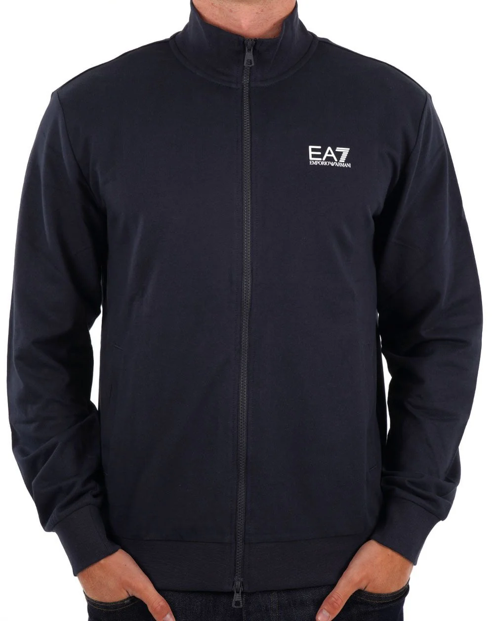 EA7 Emporio Armani Zip Thru Sweatshirt Navy