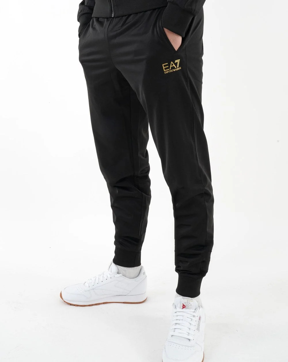 Ea7 Full Tracksuit Black/Gold - Image 3