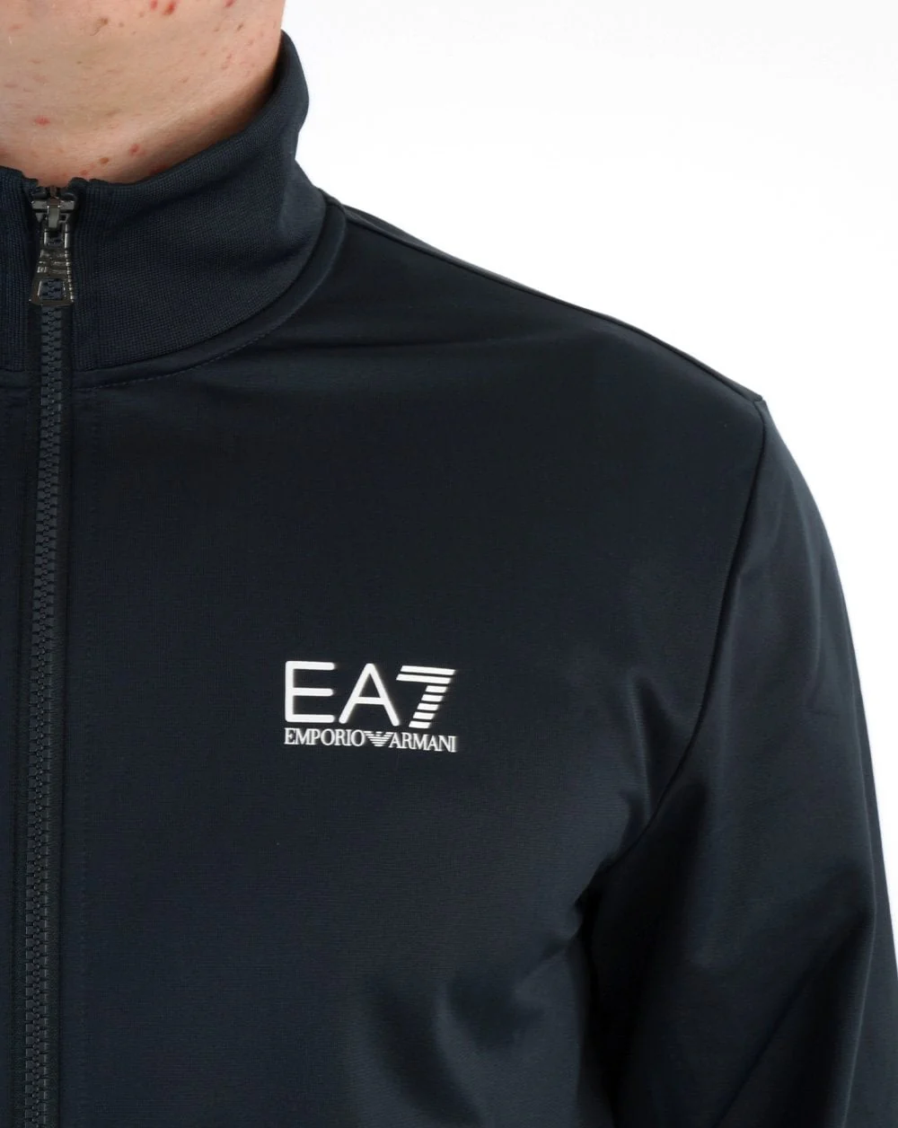 EA7 Polyester Tracksuit Navy Blue - Image 3