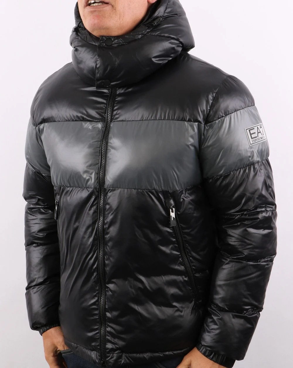 EA7 Puffer Jacket Black/Grey