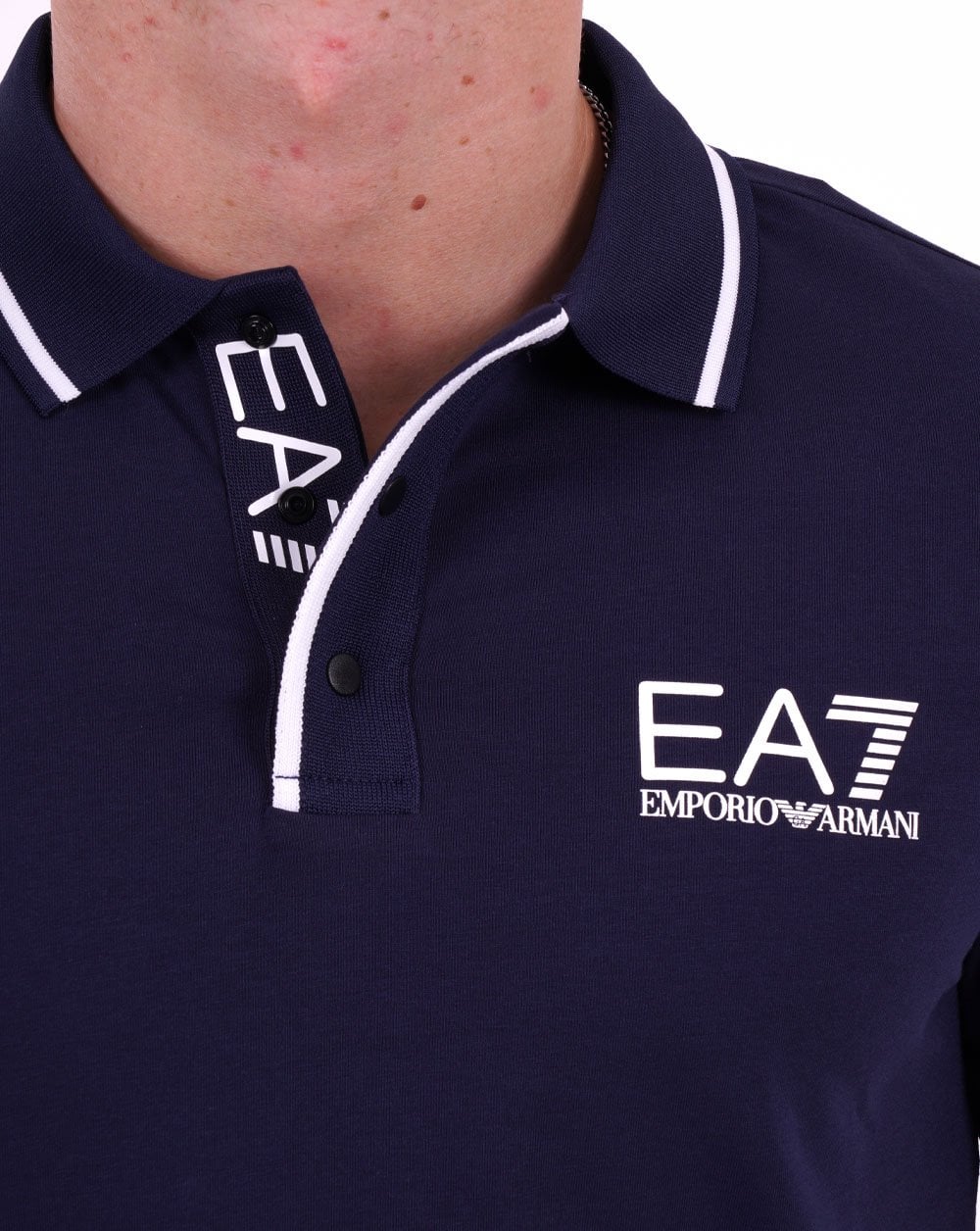 EA7 Tennis Club Polo Shirt Navy - Image 4