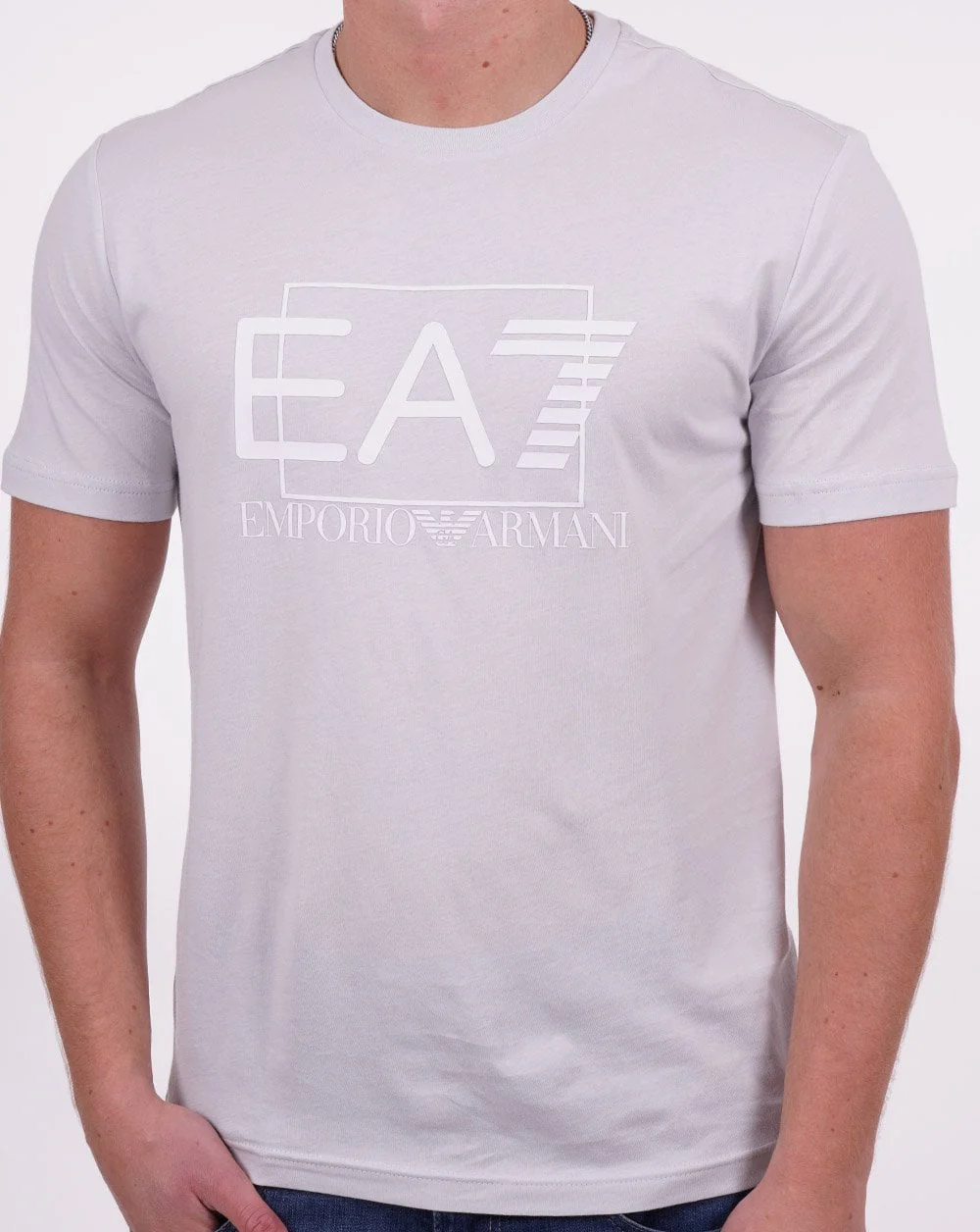 EA7 Visibility Pima Cotton T-shirt Light Grey