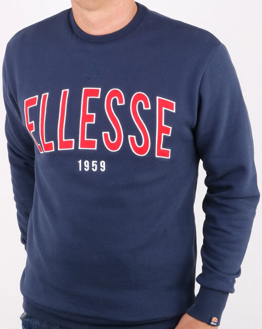 Ellesse 90's Outline Sweat Navy - Image 3