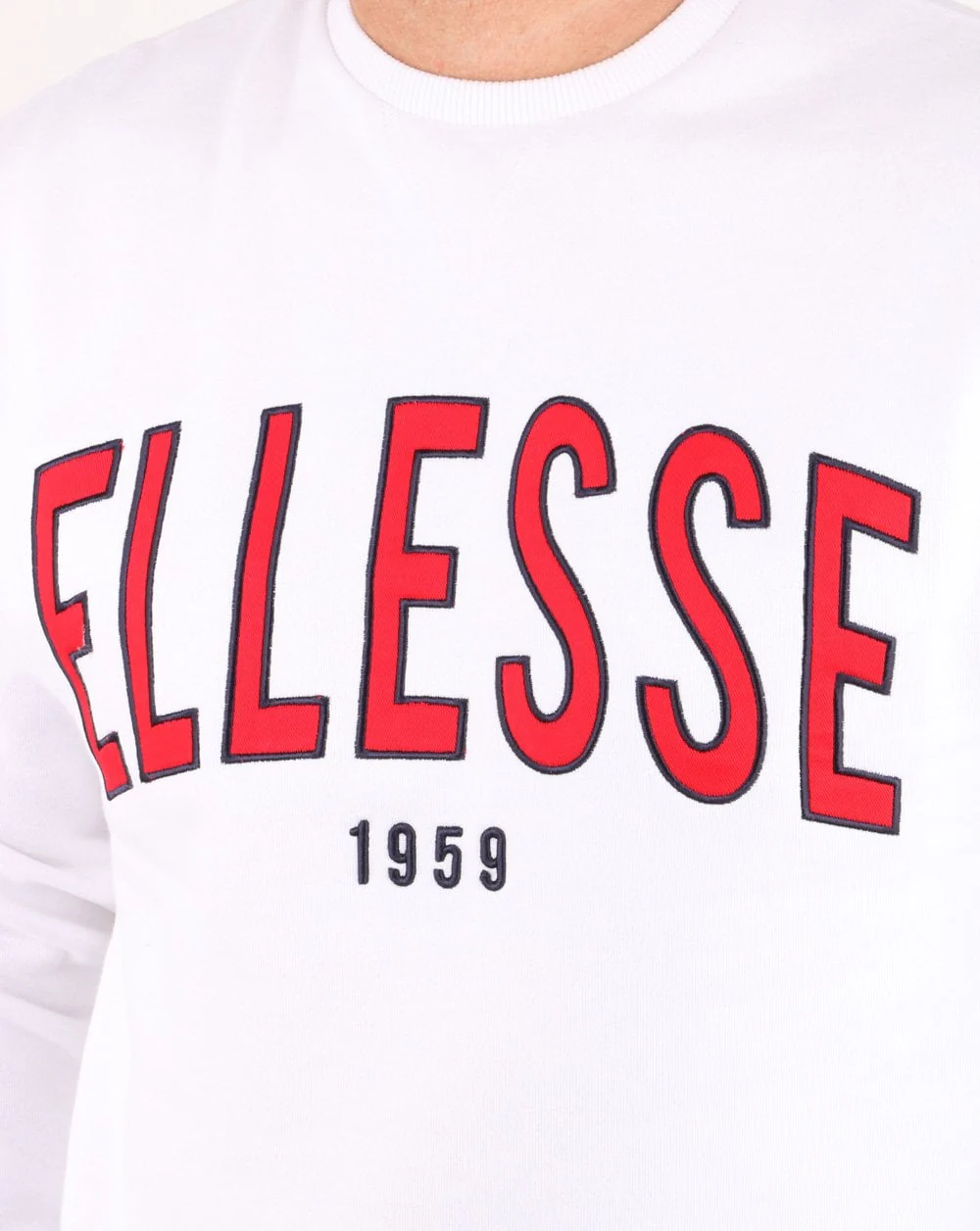 Ellesse 90's Outline Sweat White - Image 2