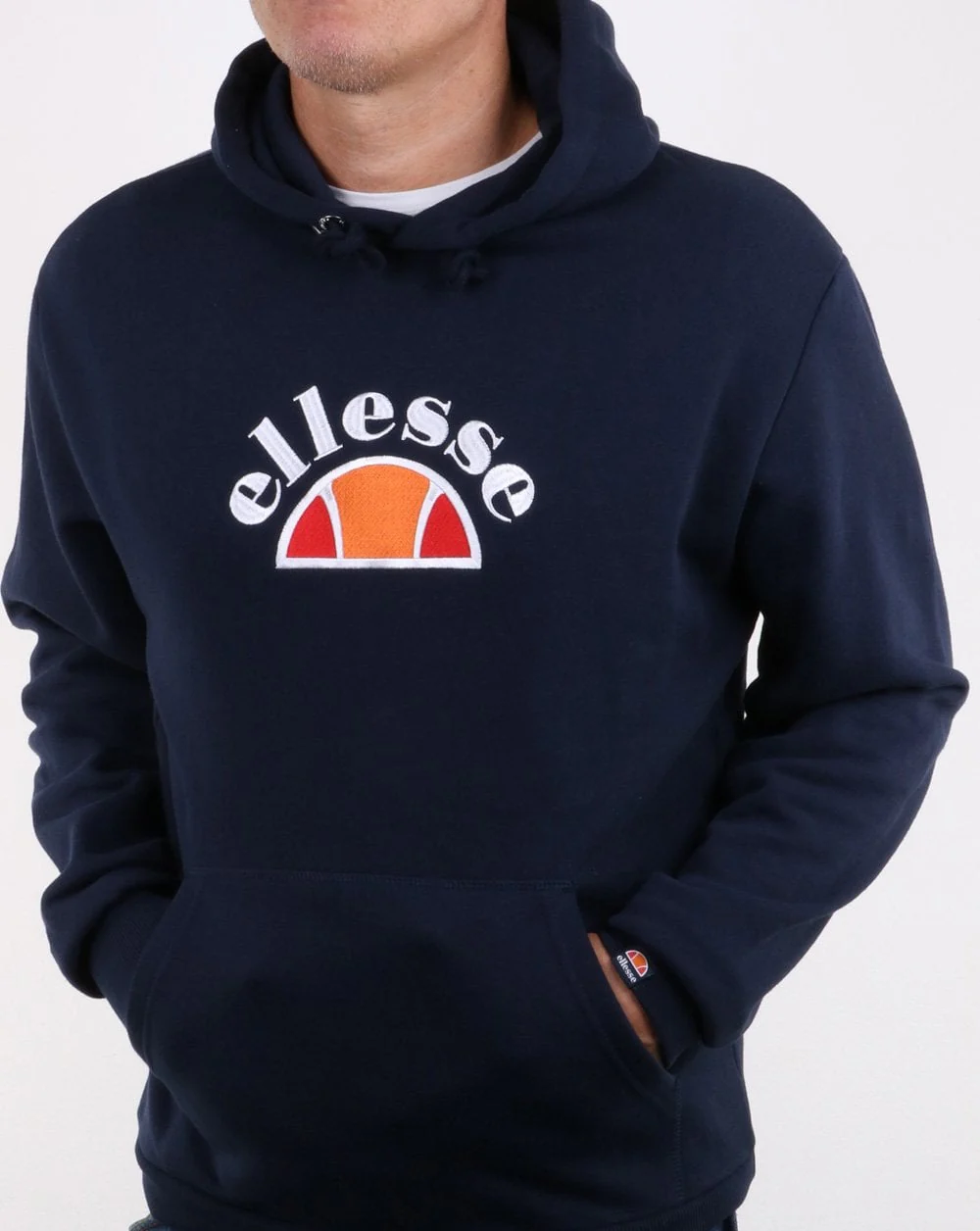 Ellesse Arc Logo Hoody Navy - Image 3