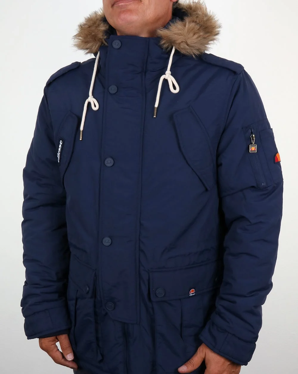 Ellesse Blizzard Parka Navy - Image 4
