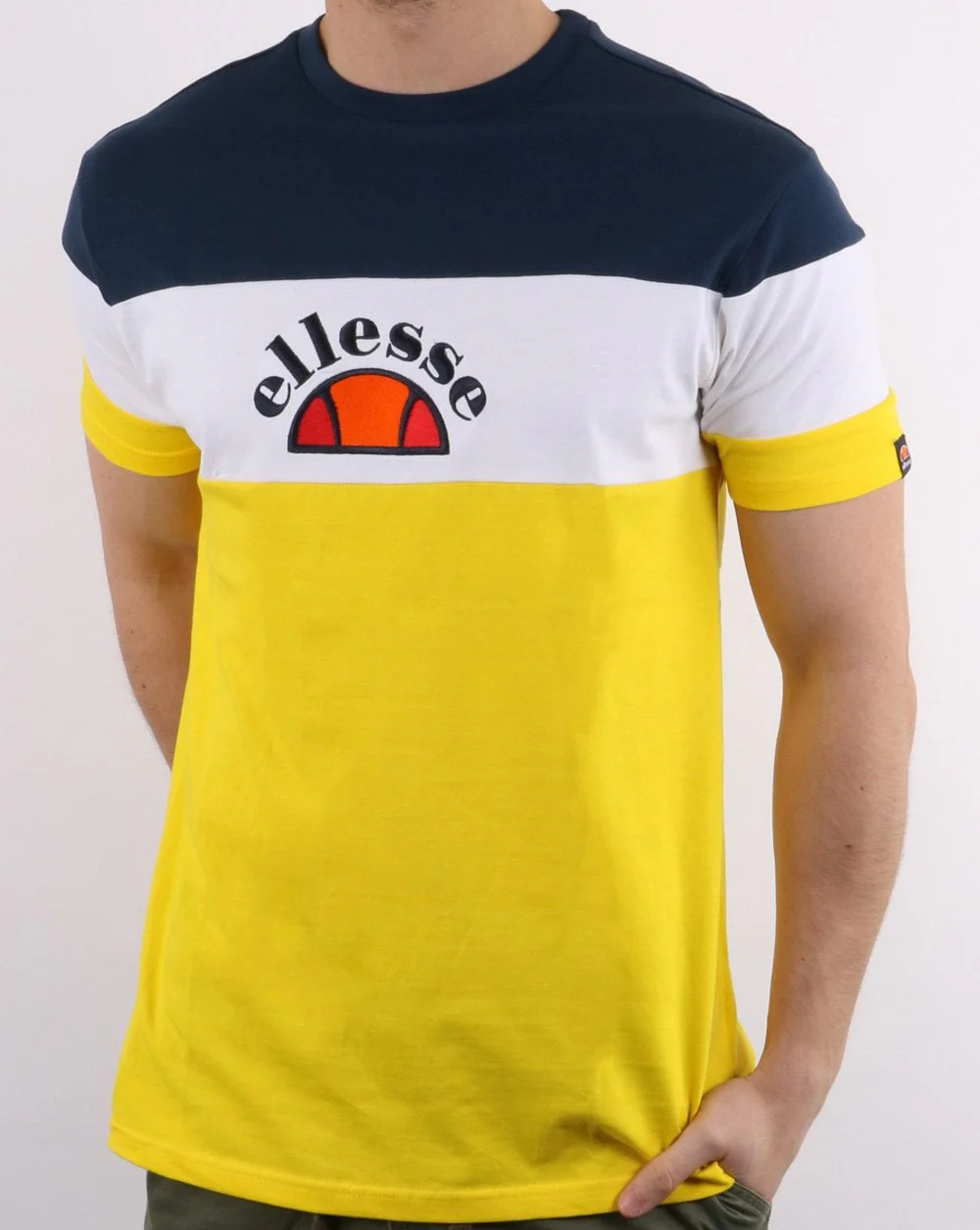Ellesse Block T Shirt Yellow/white/navy - Image 2