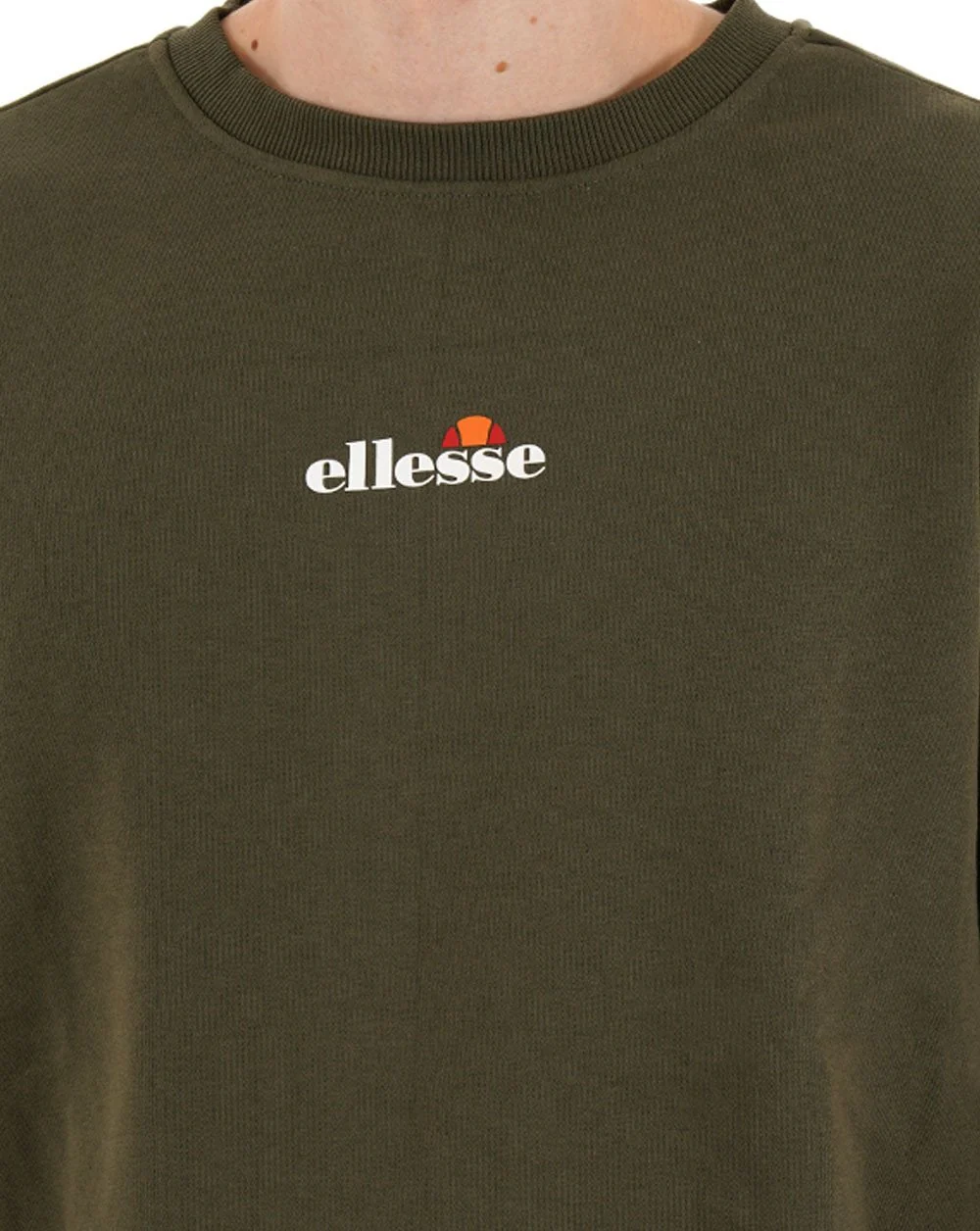 Ellesse Chest Logo Sweatshirt Khaki - Image 2