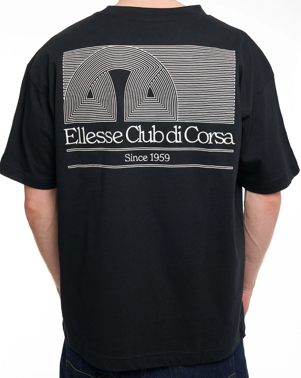 Ellesse Club Di Corsa T Shirt Black - Image 2