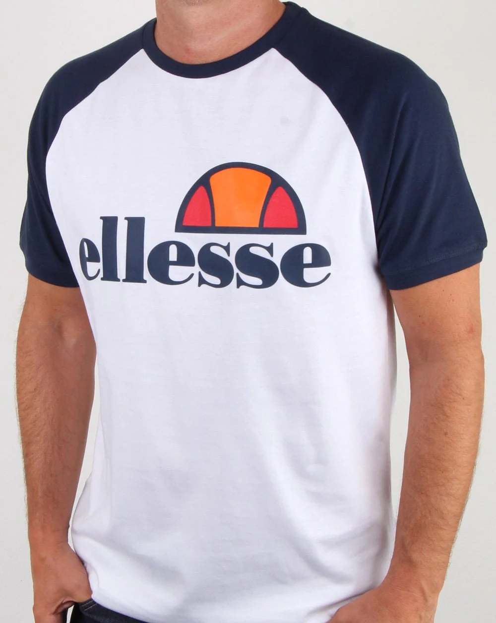Ellesse Contrast T Shirt White/navy