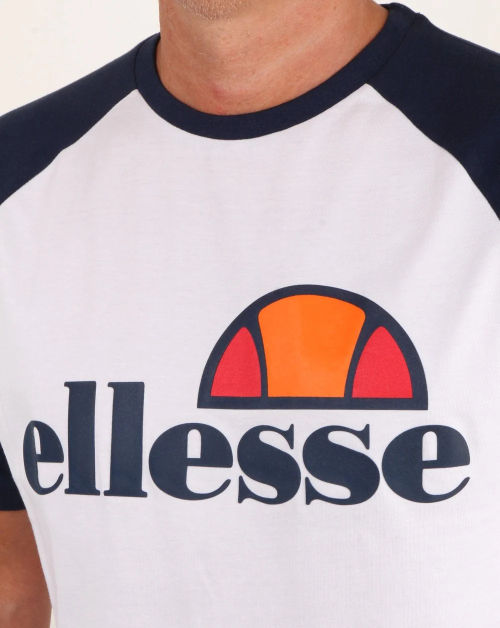 Ellesse Contrast T Shirt White/navy - Image 2