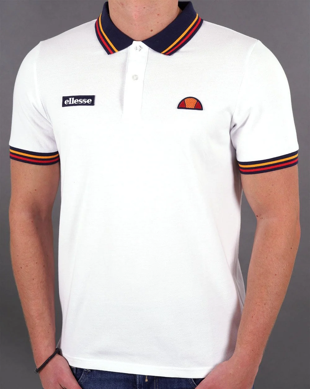 Ellesse Doran Polo Shirt White - Image 3