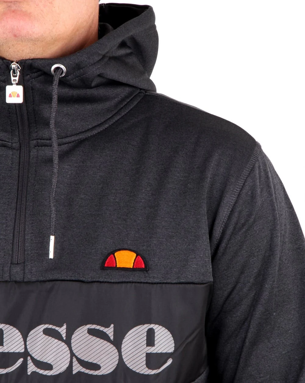 Ellesse Emiro Qtr Zip Hoody Graphite Marl - Image 2