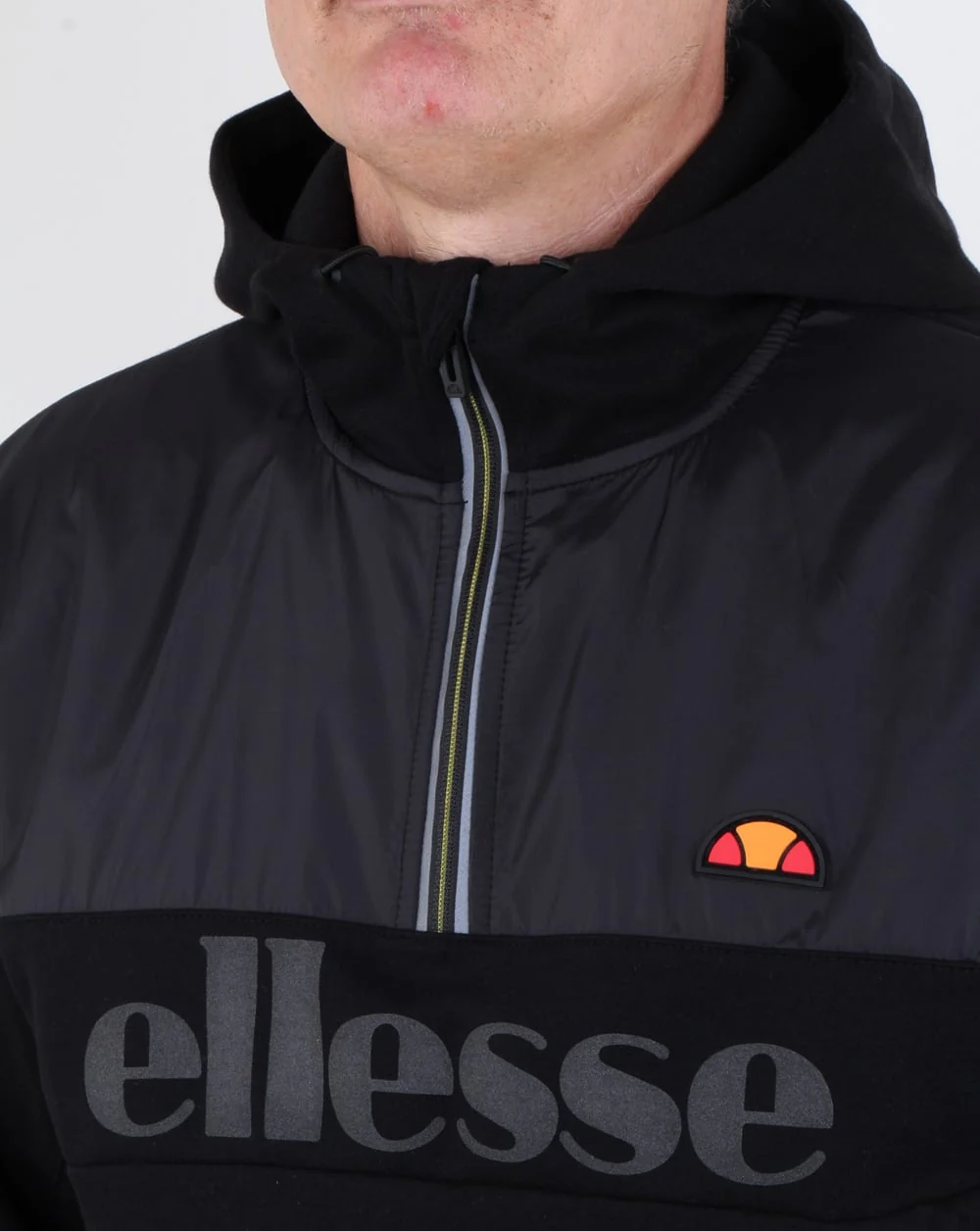 Ellesse Favio Half Zip Hoody Black - Image 2