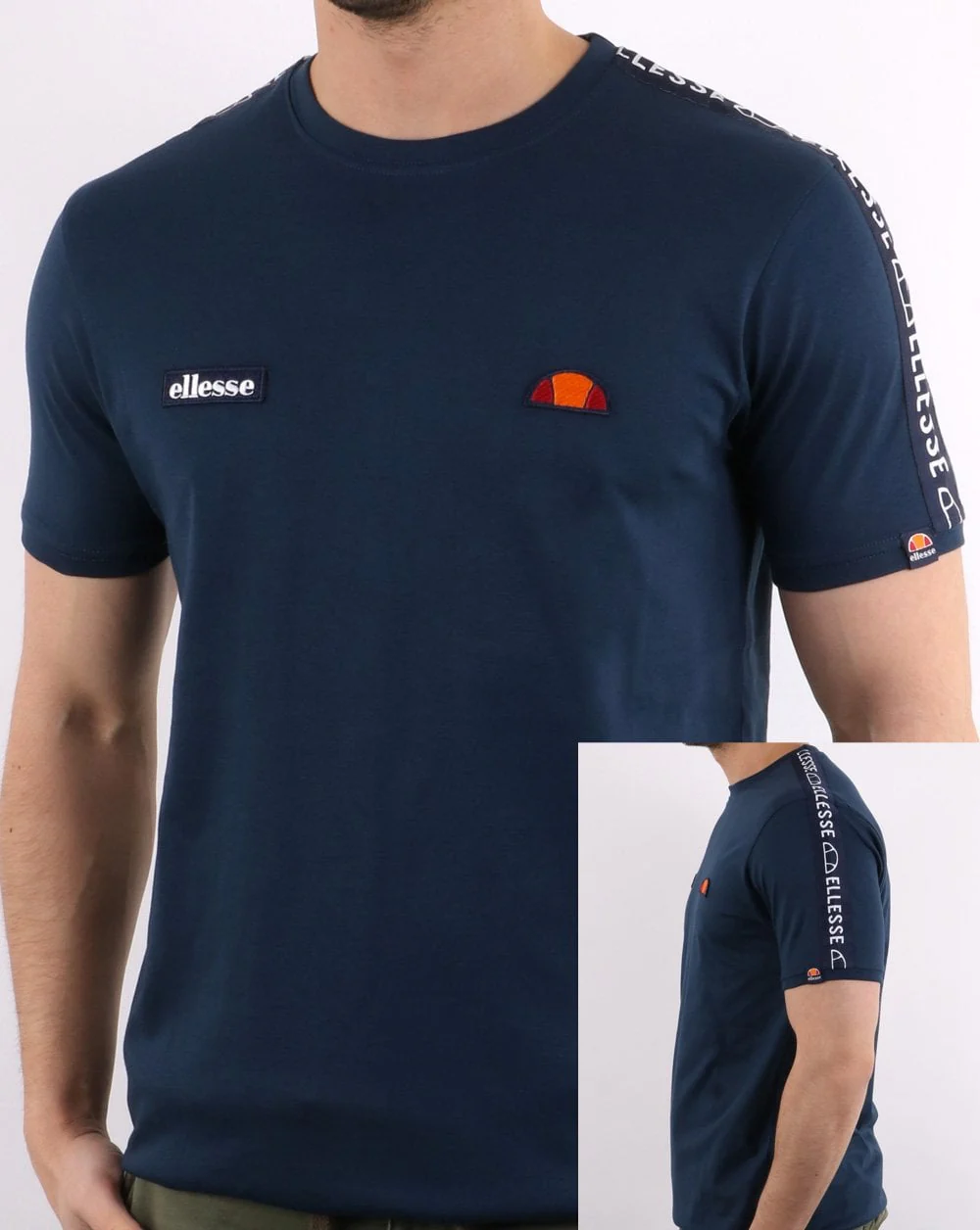 Ellesse Fede Taped T Shirt Navy