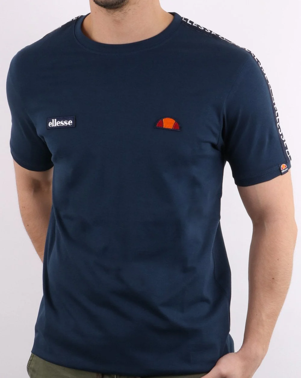 Ellesse Fede Taped T Shirt Navy - Image 4