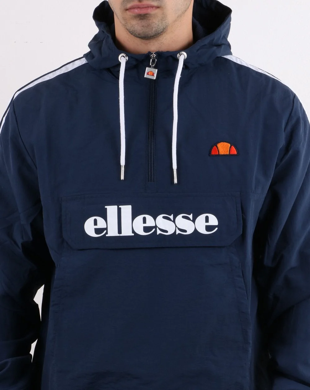 Ellesse Fighter Quarter Zip Jacket Navy - Image 4